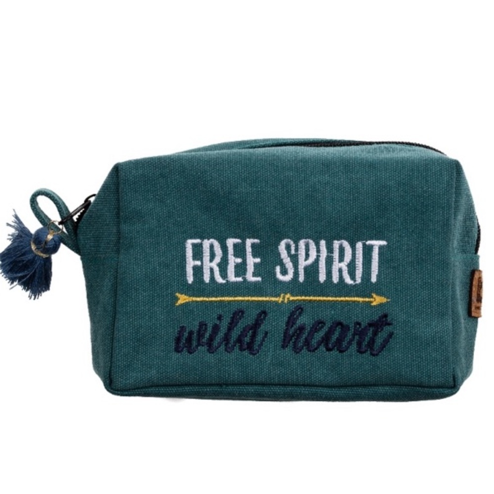 NEW free spirit wild heart travel pouch/bag